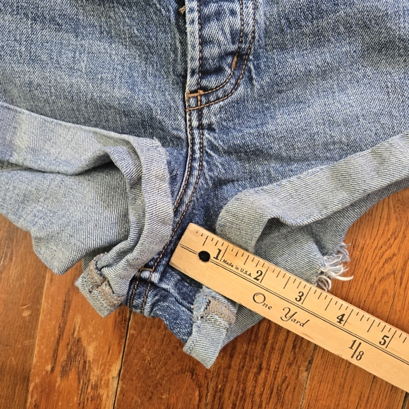 Silver Jeans Co Hello Shorty Shorts Denim Button Fly Boyfriend Distressed 28" - Picture 11 of 13